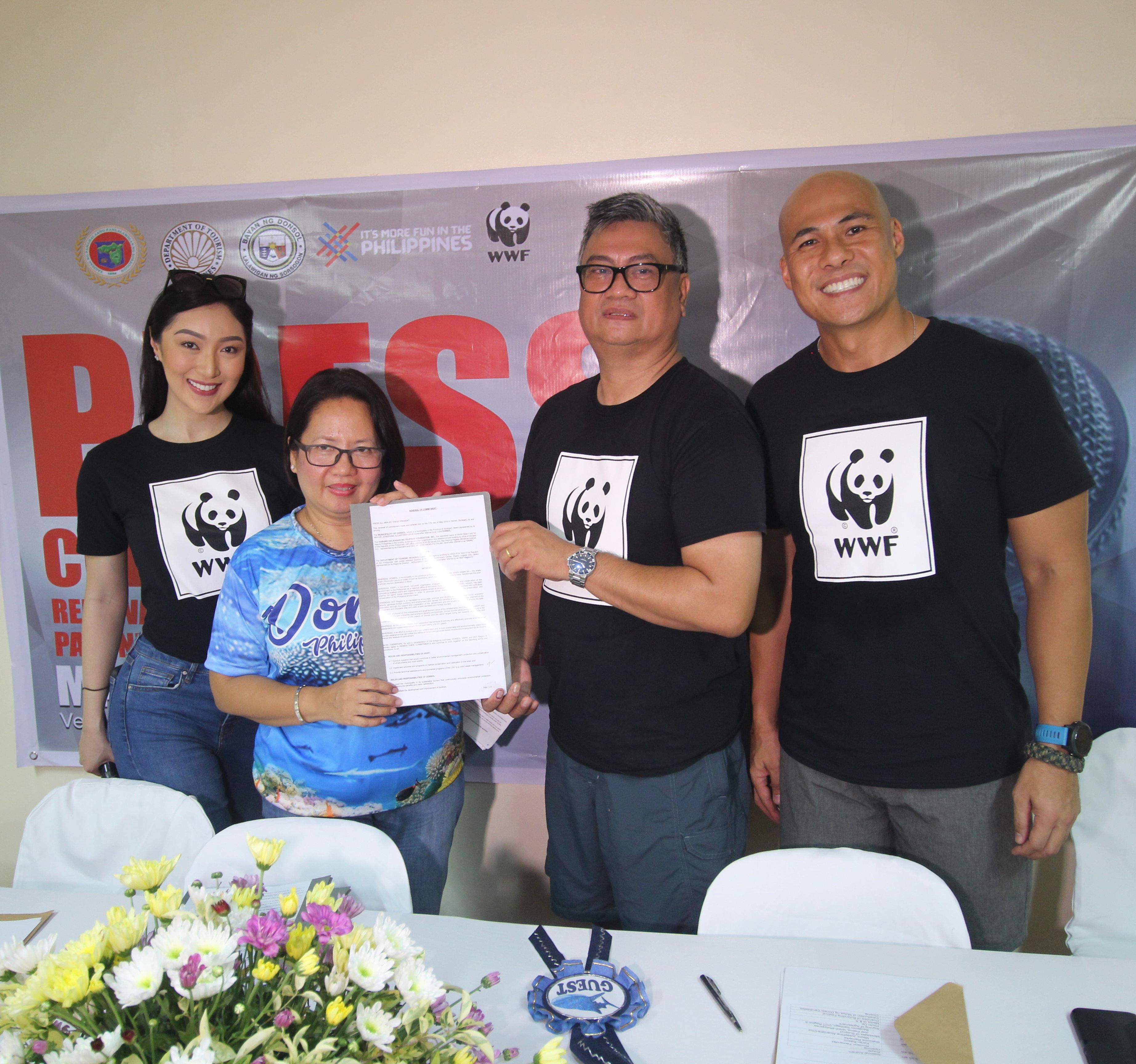 <h1>Donsol Remains Committed to Whale Shark Conservation</h1>
<p>As part of the kickoff of the annual Butanding Festival, the Local Government Unit (LGU) of Donsol, the Department of Tourism Region 5, and the World Wide Fund for Nature (WWF) Philippines renewed their joint commitment to sustainable tourism and the conservation of whale sharks.</p>
<p style="text-align: right;"><a href="https://support.wwf.org.ph/resource-center/story-archives-2019/whale-shark-commitment-renewal/" target="_blank">Read More &gt;</a></p>
