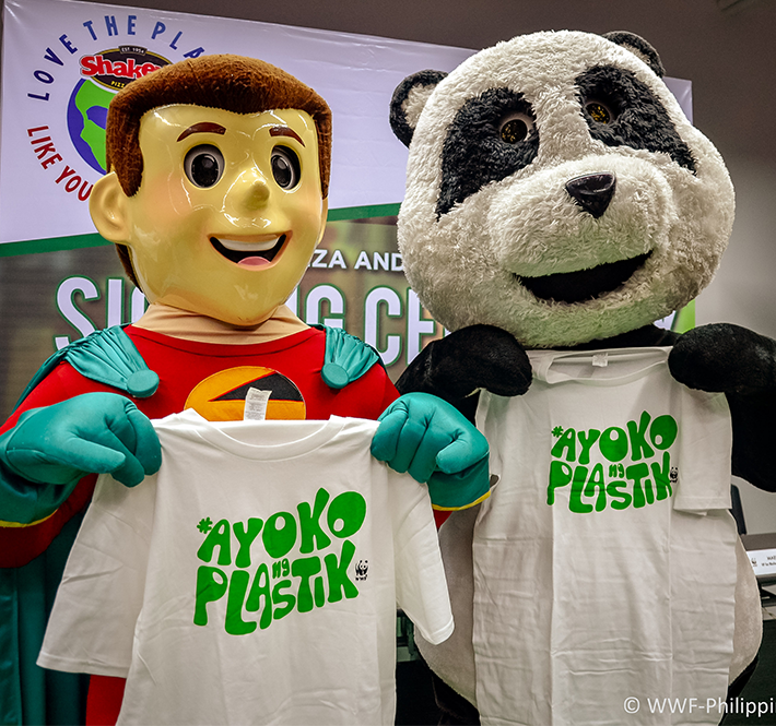 <h1>WWF-Philippines Welcomes Shakey’s Philippines</h1>
<p>The World Wide Fund for Nature (WWF) Philippines strengthens the fight against plastic pollution by partnering with Shakey’s Pizza Asia Venture/p>
<p style="text-align: right;"><a href="https://support.wwf.org.ph/resource-center/story-archives-2019/wwf-shakeys/" target="_blank">Read More &gt;</a></p>