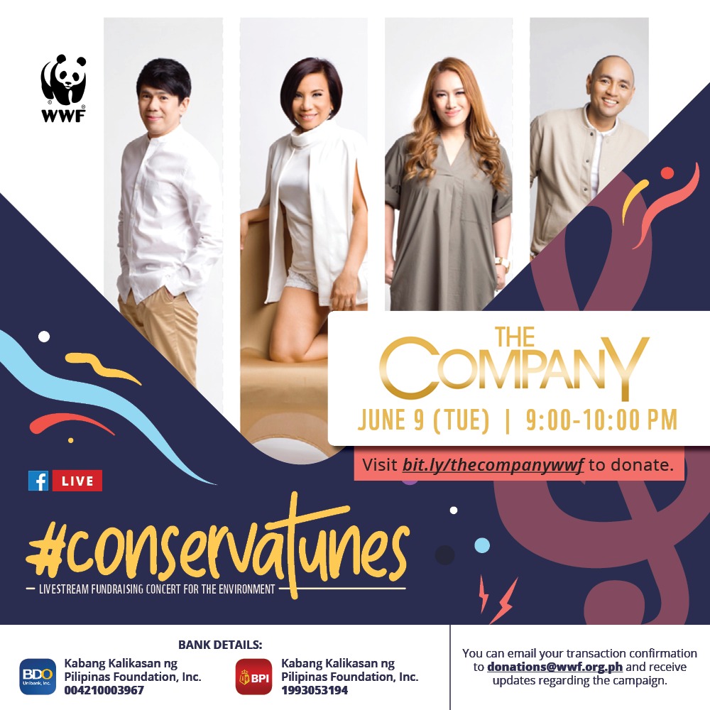 <h1>#Conservatunes: The CompanY</h1><p>The CompanY is a Filipino vocal group that currently consists of Moy Ortiz, Annie Quintos, Sweet Plantado and OJ Mariano.</p>
<p style="text-align: right;"><a href="https://support.wwf.org.ph/conservatunes-the-company" target="_blank" rel="noopener noreferrer">Read More &gt;</a></p>